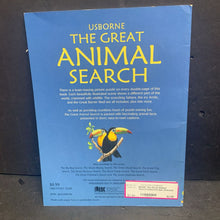 Load image into Gallery viewer, The Great Animal Search (Usborne) (Ian Jackson) -look &amp; find paperback
