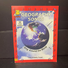 Load image into Gallery viewer, Geography Songs: Sing Around The World w/ World Map (Larry Troxel &amp; Kathy Troxel) -activity educational paperback
