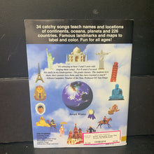 Load image into Gallery viewer, Geography Songs: Sing Around The World w/ World Map (Larry Troxel &amp; Kathy Troxel) -activity educational paperback
