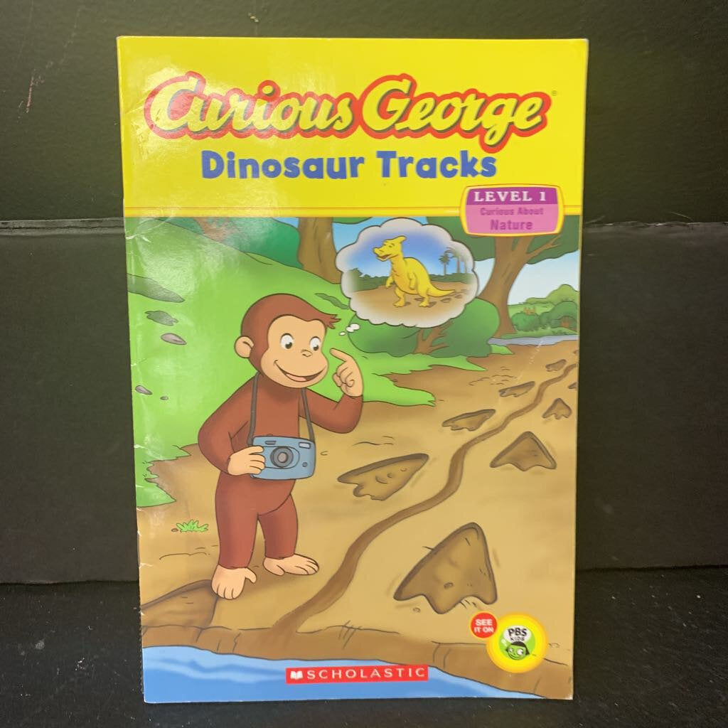 Dinosaur Tracks (Curious George) (Green Light Readers Level 1) (Julie Tibbott) -character reader paperback