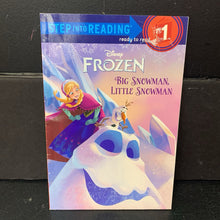 Load image into Gallery viewer, Big Snowman, Little Snowman (Disney Frozen) (Tish Rabe) (Step Into Reading Level 1) -character reader paperback

