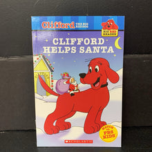 Load image into Gallery viewer, Clifford Helps Santa (Clifford Big Red Readers) (Christmas) (Sonia Sander) -character reader holiday paperback
