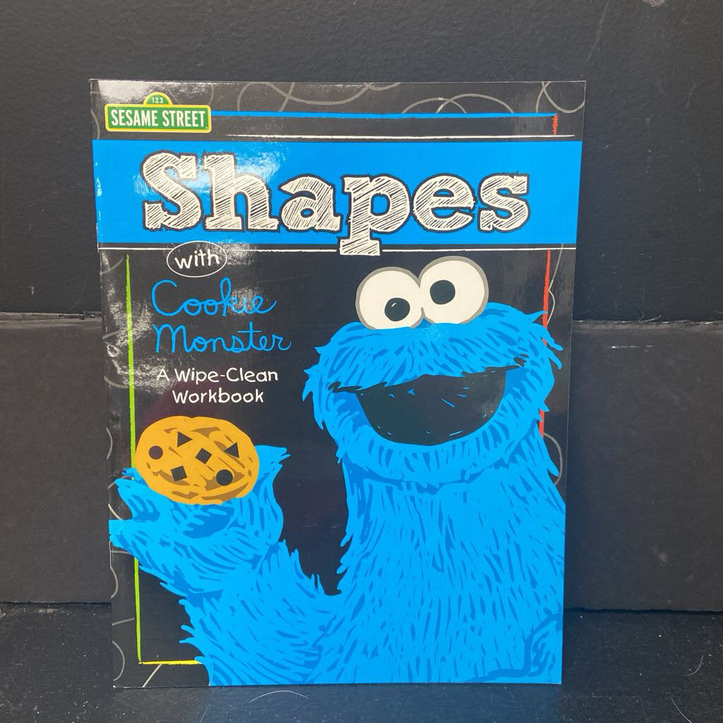 Shapes with Cookie Monster (Sesame Street) -character workbook paperback