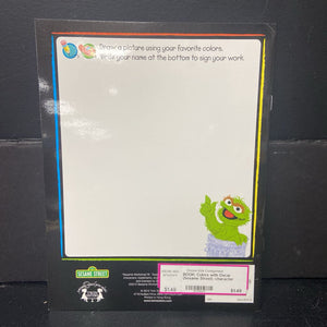 Colors with Oscar (Sesame Street) -character workbook paperback