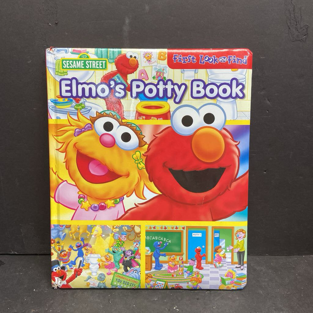 Elmo's Potty Book (Sesame Street) -character look & find board