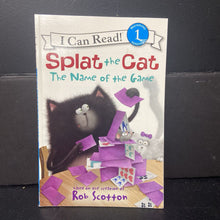 Load image into Gallery viewer, The Name of the Game (Splat the Cat) (I Can Read Level 1) (Rob Scotton) -character reader paperback
