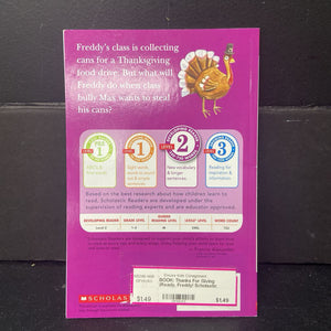 Thanks For Giving (Ready, Freddy! Scholastic Reader Level 2) (Abby Klein) -character reader paperback