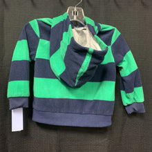 Load image into Gallery viewer, Striped Hooded Zip Sweatshirt
