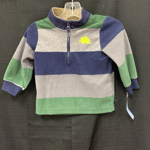 Striped Half-Zip Sweater