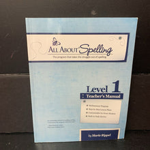 Load image into Gallery viewer, All About Spelling Level 1 Teacher's Manual (Marie Rippel) -teaching workbook paperback
