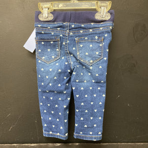 Denim Heart Pants