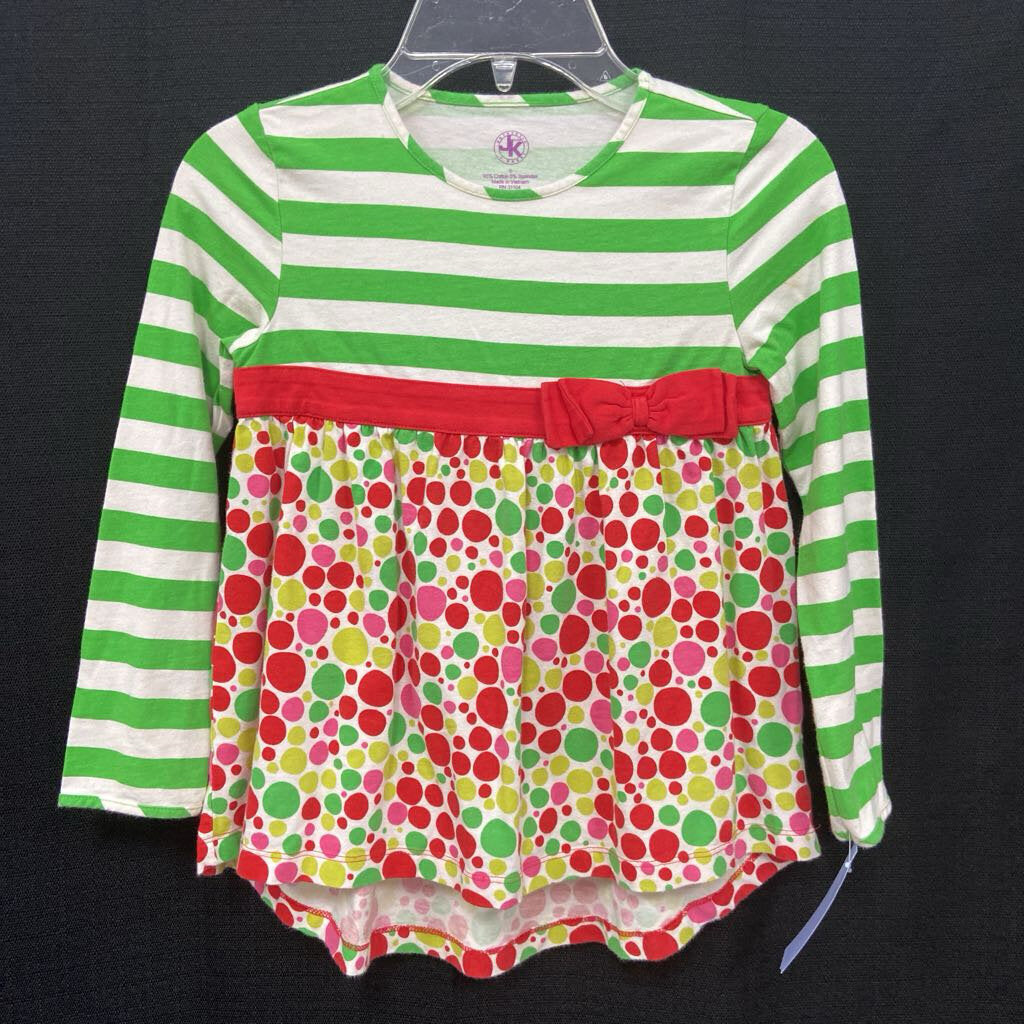 Striped Polka Dot Top