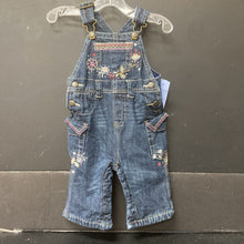 Load image into Gallery viewer, Flower Denim Overalls
