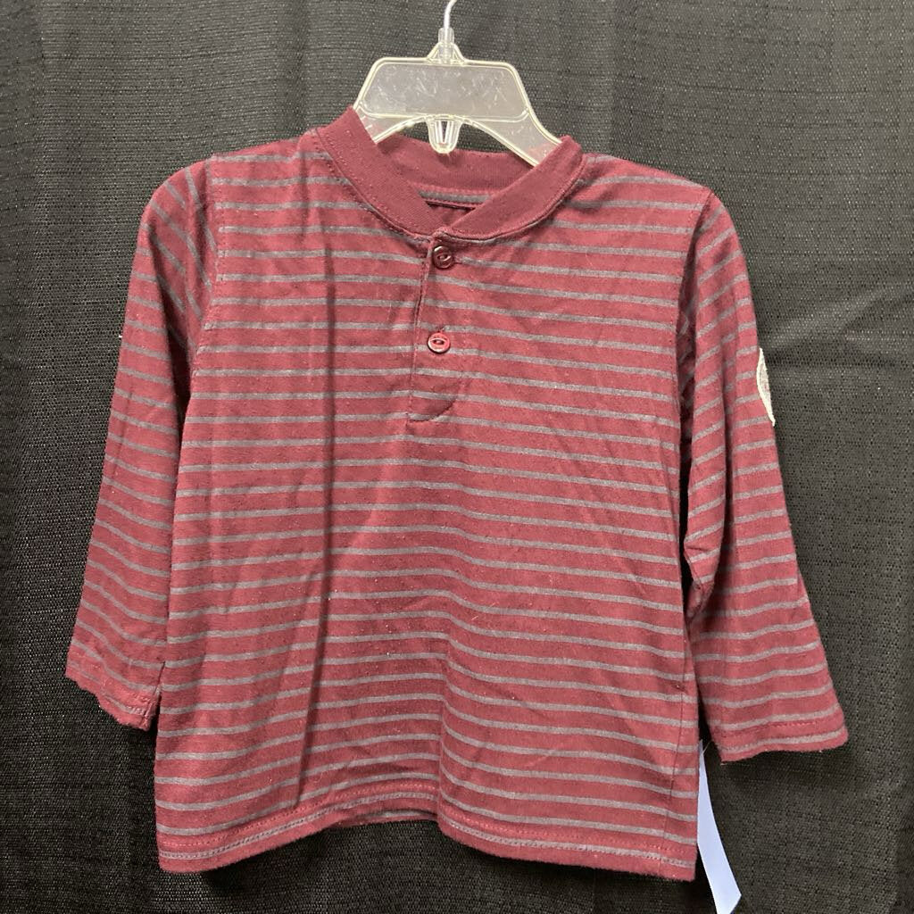 Striped Button T-Shirt