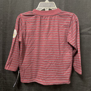 Striped Button T-Shirt
