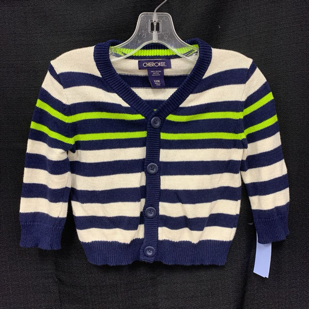 Striped Button Front Sweater