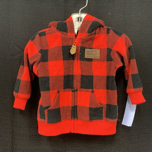 Plaid Hooded Zip Sweatshirt
