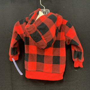 Plaid Hooded Zip Sweatshirt