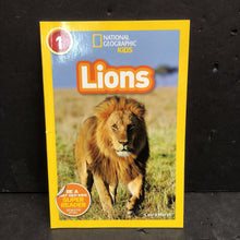Load image into Gallery viewer, Lions (National Geographic Kids Level 1) (Laura Marsh) (Mammals) -educational reader paperback
