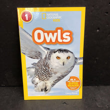 Load image into Gallery viewer, Owls (National Geographic Kids Level 1) (Laura Marsh) -educational reader paperback
