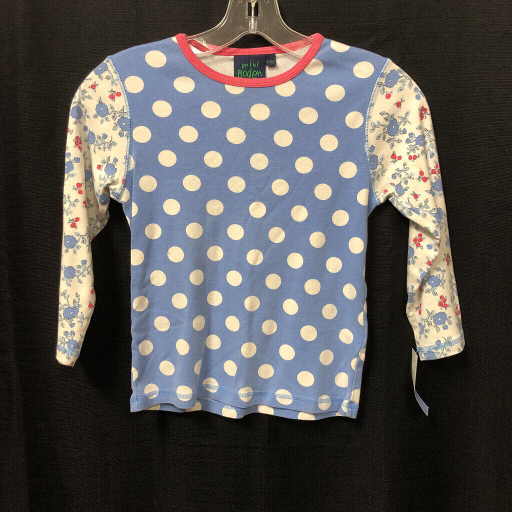 Polka Dot Flower T-Shirt Top