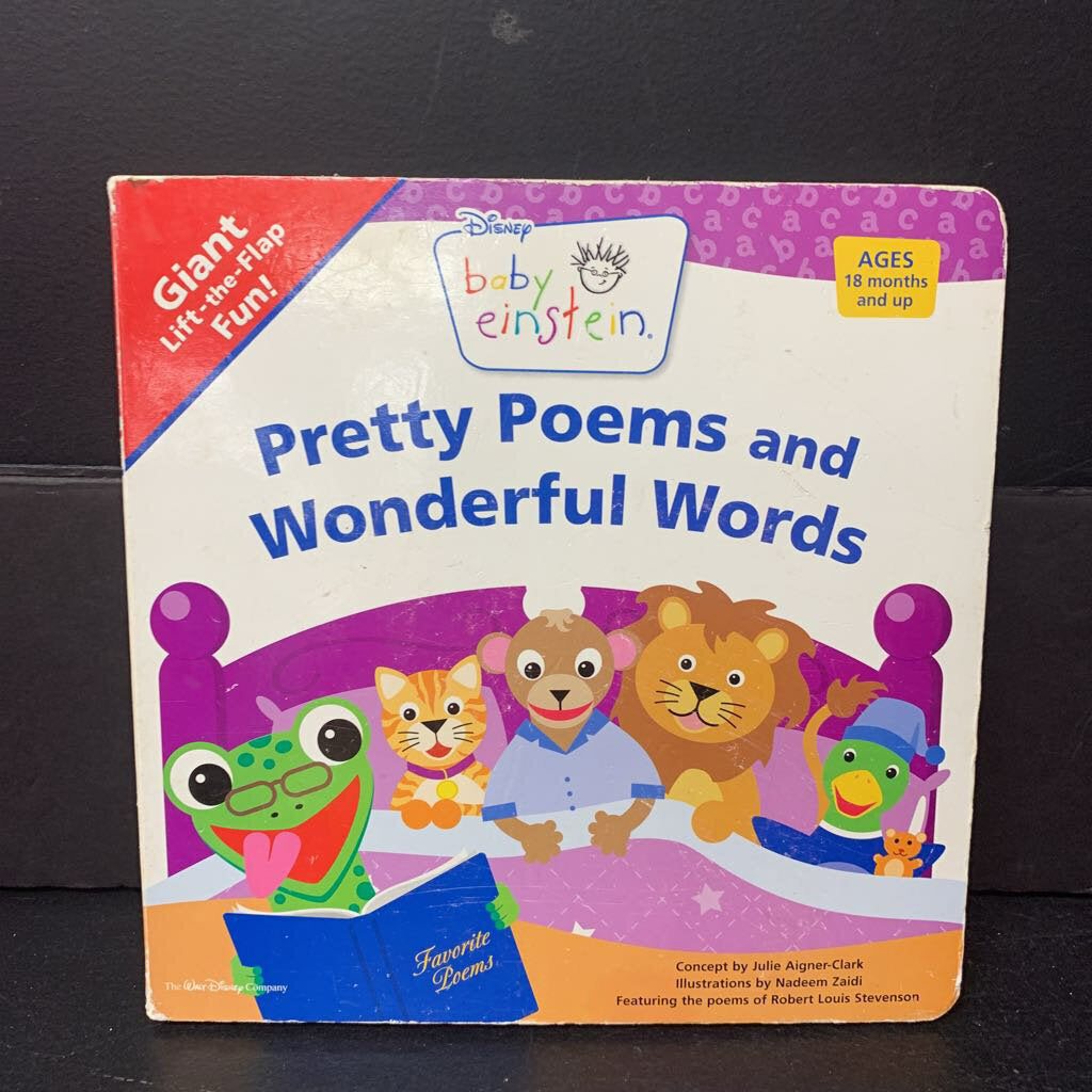 Pretty Poems and Wonderful Words (Disney Baby Einstein) (Lift-The-Flap) (Julie Aigner-Clark) (Poetry) -board