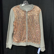 Load image into Gallery viewer, Sequin Zip Sweatshirt
