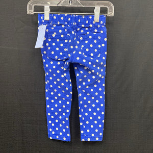 Polka Dot Denim Pants