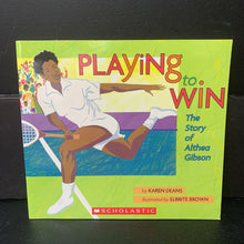 Load image into Gallery viewer, Playing to Win: The Story of Althea Gibson (Karen Deans) (Black History Month) (Sports) -educational paperback
