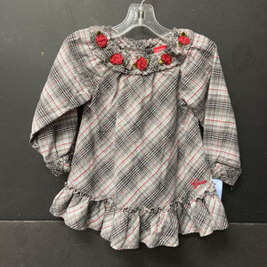 Plaid Flower Top