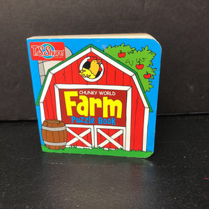 Chunky World Farm Puzzle Book -board