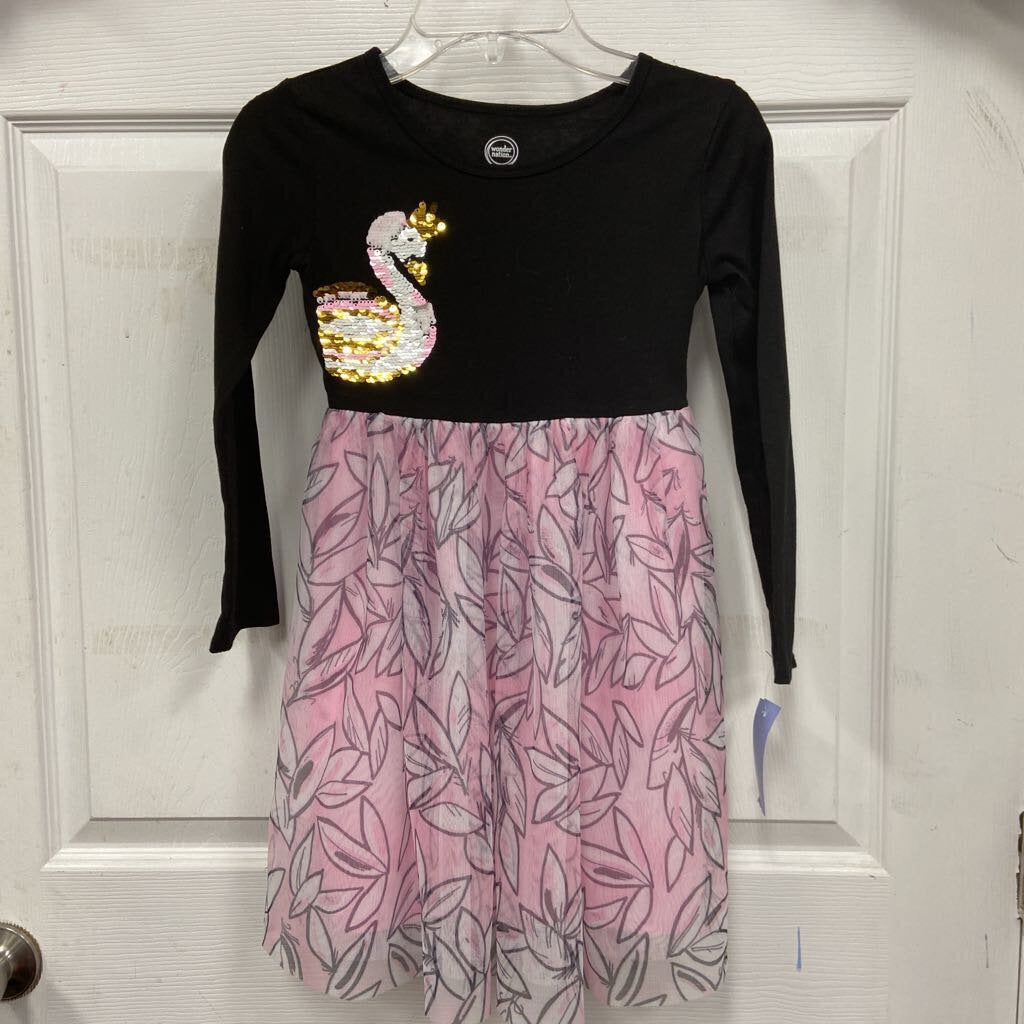 Sequin Swan Dress