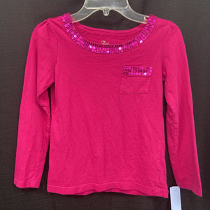 Sequin Pocket T-Shirt Top