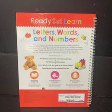 Load image into Gallery viewer, Letters, Words, and Numbers (Ready Set Learn Wipe-Clean Age 4+) -workbook hardcover

