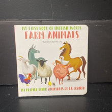 Load image into Gallery viewer, My First Book of English Words: Farm Animals / Mi Primer Libro Animales De La Granja (English/Spanish) -educational board
