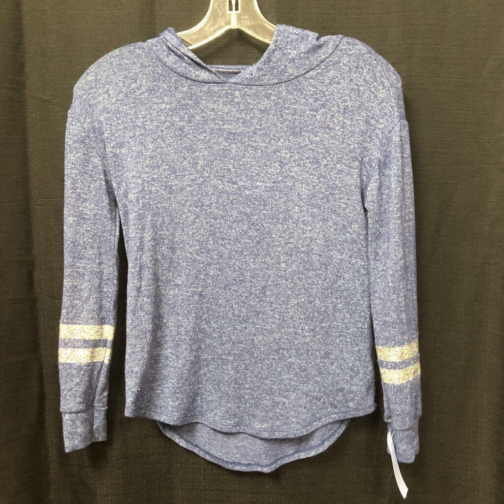 Sparkly Hooded T-Shirt Top