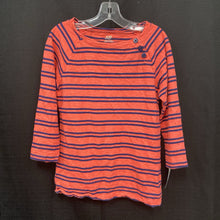 Load image into Gallery viewer, Striped Button Top
