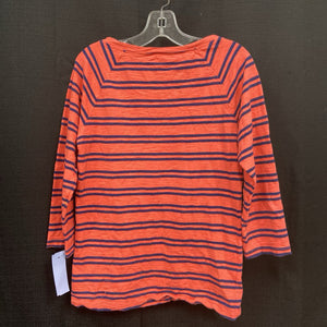 Striped Button Top