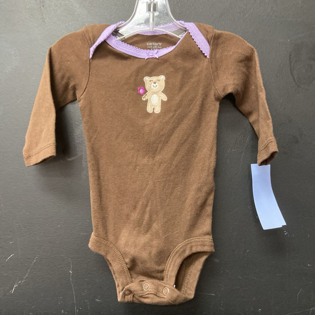 Bear Flower Onesie