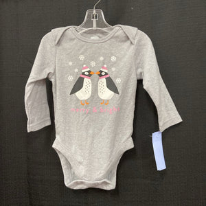 "merry & bright" Christmas Onesie