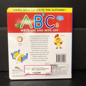 Write-On and Wipe-Off ABCs -workbook board