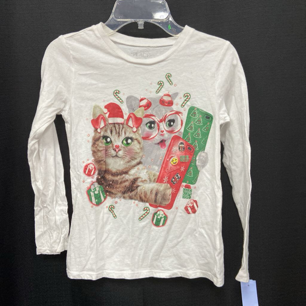Christmas Cat T-Shirt Top
