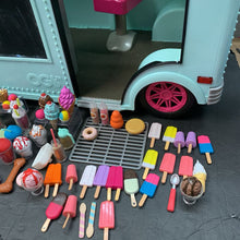 Load image into Gallery viewer, Sweet Stop Ice Cream Truck w/Accessories for 18&quot; Doll Battery Operated
