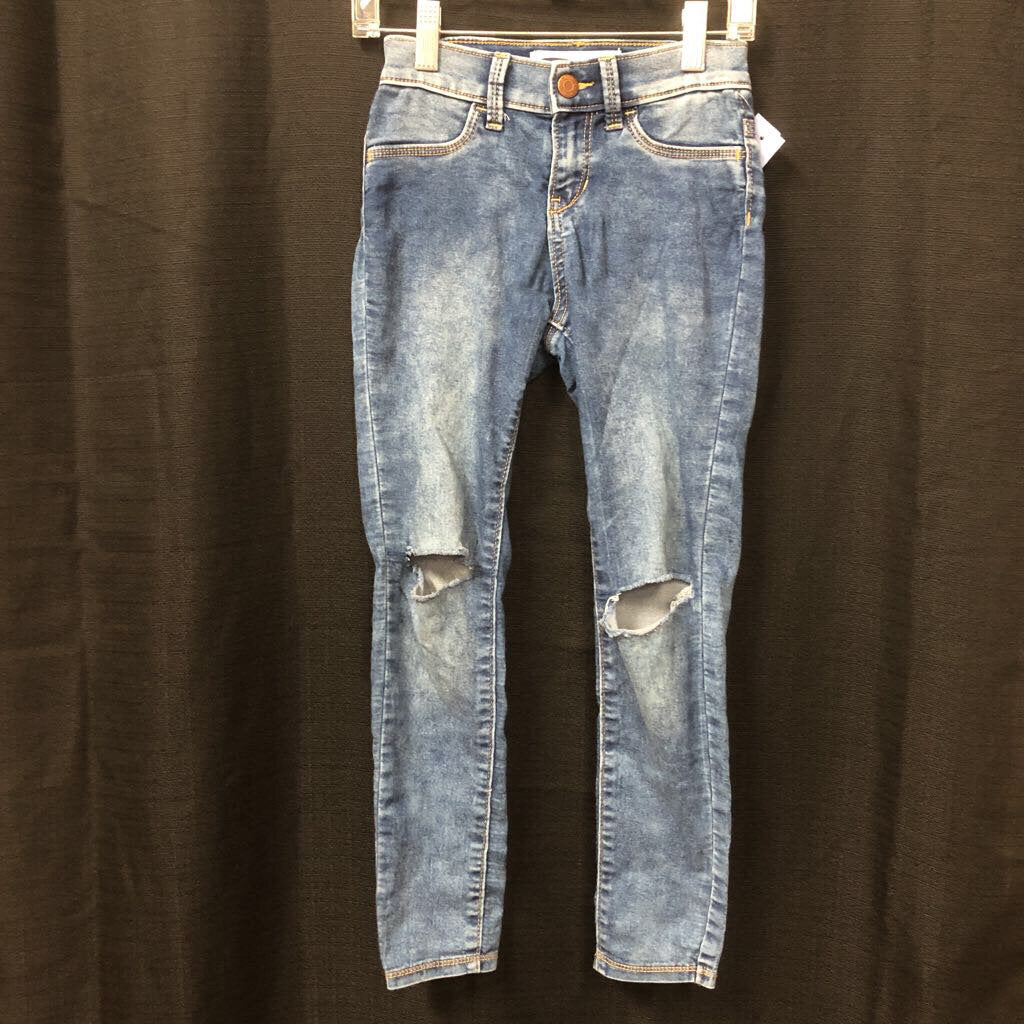 Distressed Denim Jeggings