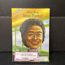 Load image into Gallery viewer, Who Was Martin Luther King, Jr.? (Bonnie Bader) / Who Was Rosa Parks? (Yona Zeldis McDonough) (Who HQ) (Notable Person) (Black History Month) (Grosset &amp; Dunlap Cover) -series educational paperback
