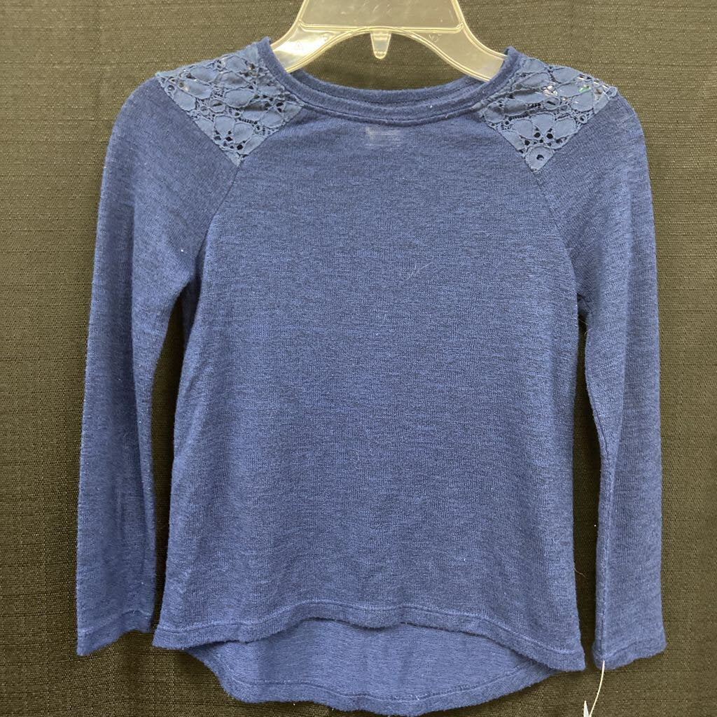 Lace Shoulder T-Shirt Top