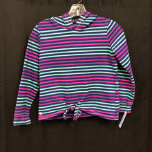 Load image into Gallery viewer, Striped Hooded T-Shirt Top
