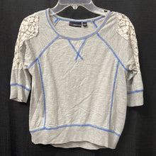 Load image into Gallery viewer, Lace Sleeve T-Shirt Top
