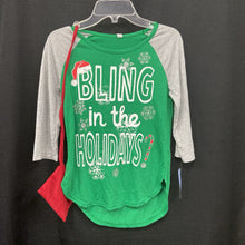 Load image into Gallery viewer, &quot;Bling...&quot; Christmas T-Shirt Top w/Bag (NEW)
