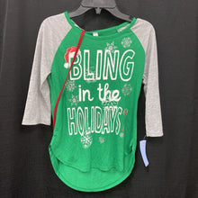 Load image into Gallery viewer, &quot;Bling...&quot; Christmas T-Shirt Top w/Bag (NEW)
